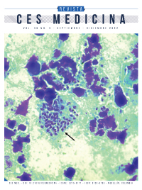 Portada Revista CES Medicina Vol 36 no. 3 2022