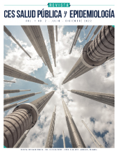 Portada Revista CES Salud Pública y Epidemiología Vol 1 no. 2 2022