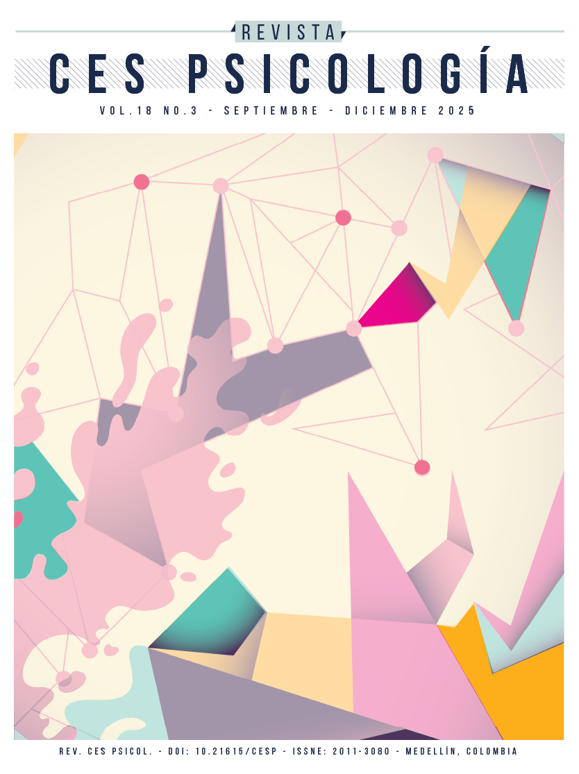 Portada Revista CES Psicologia Vol 18 no. 3 2025
