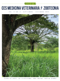 Portada Revista CES Medicina Veterinaria y Zootecnia Vol 17 no. 3