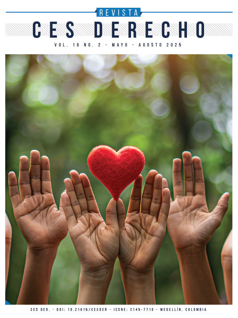 Portada Revista CES Derecho Vol 16 no. 2 2025